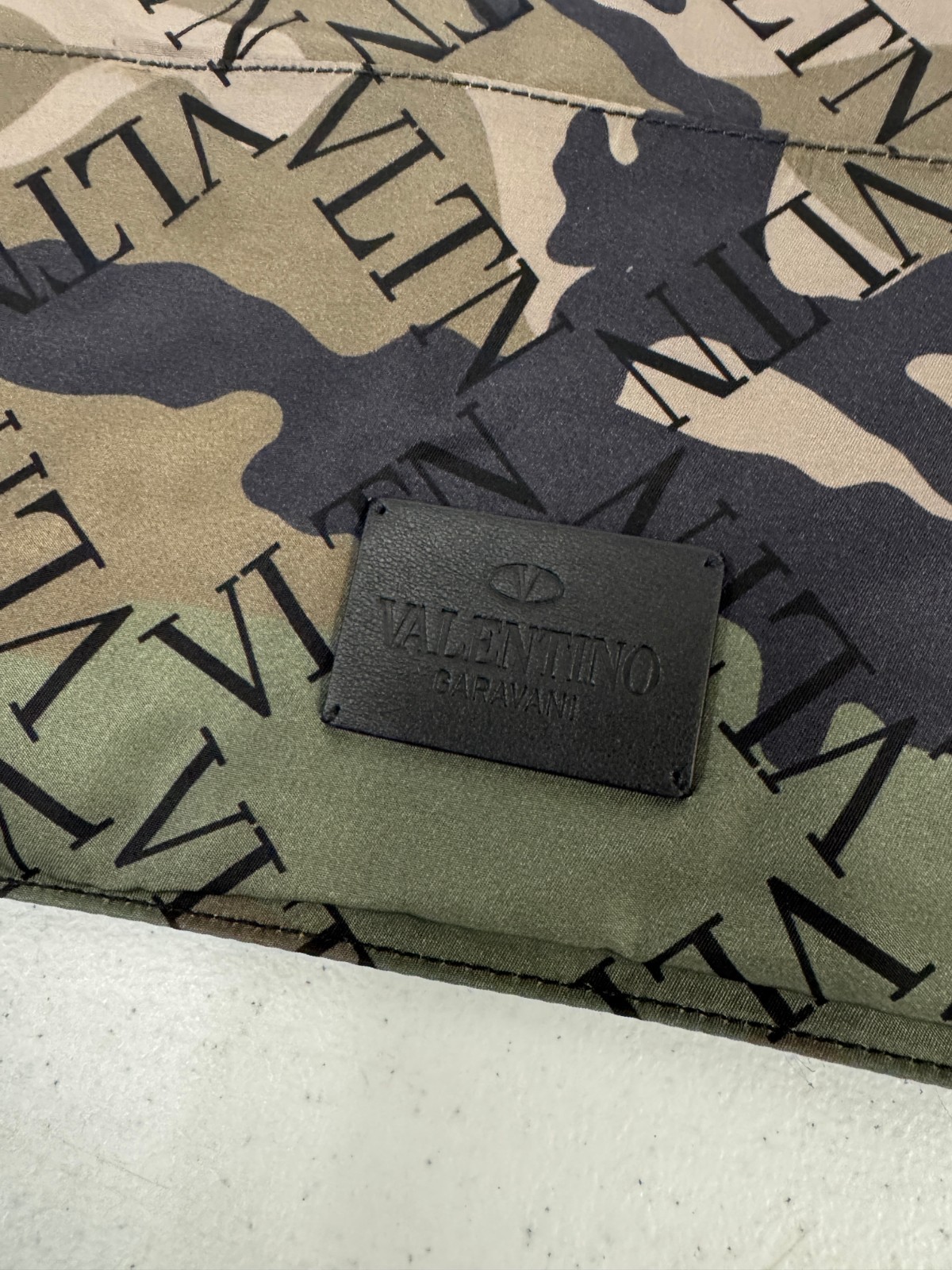 Valentino VLTN Grid Camouflage Backpack Dust Garavani Bag Pouch Red Lot of 2
