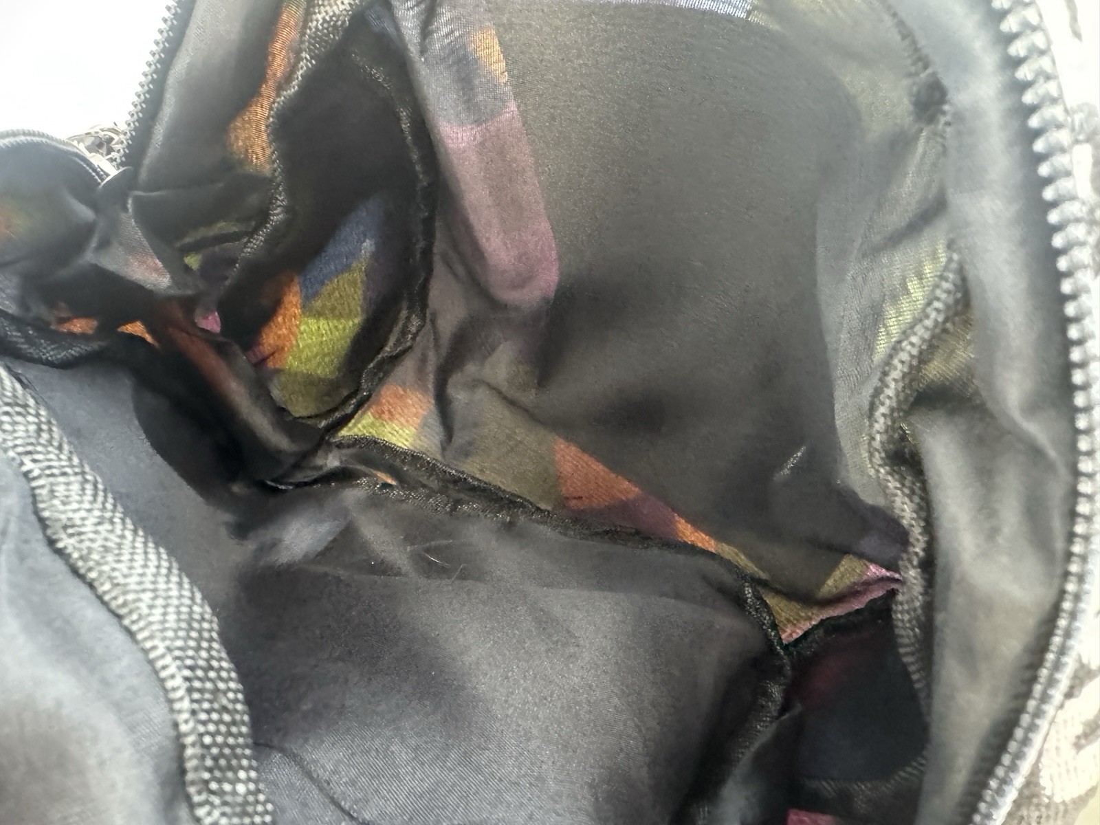 KUCHEN Backpack Purse Multicolor Geometric Print Convertible Shoulder Bag Nylon