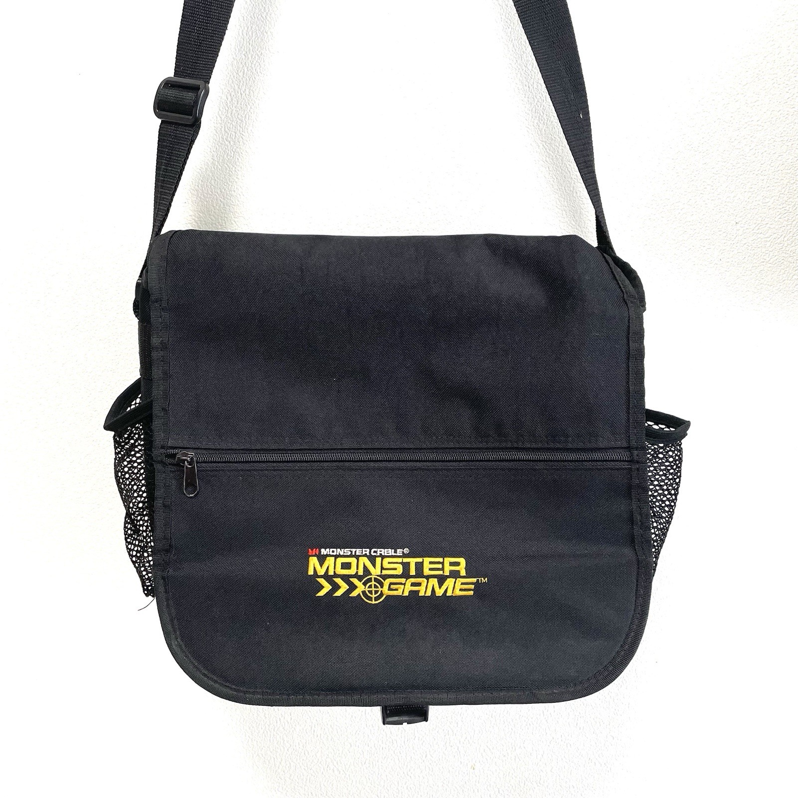 Vintage Monster Cable Game Messenger Bag Shoulder Strap Black Xbox PS1 Promo 90s