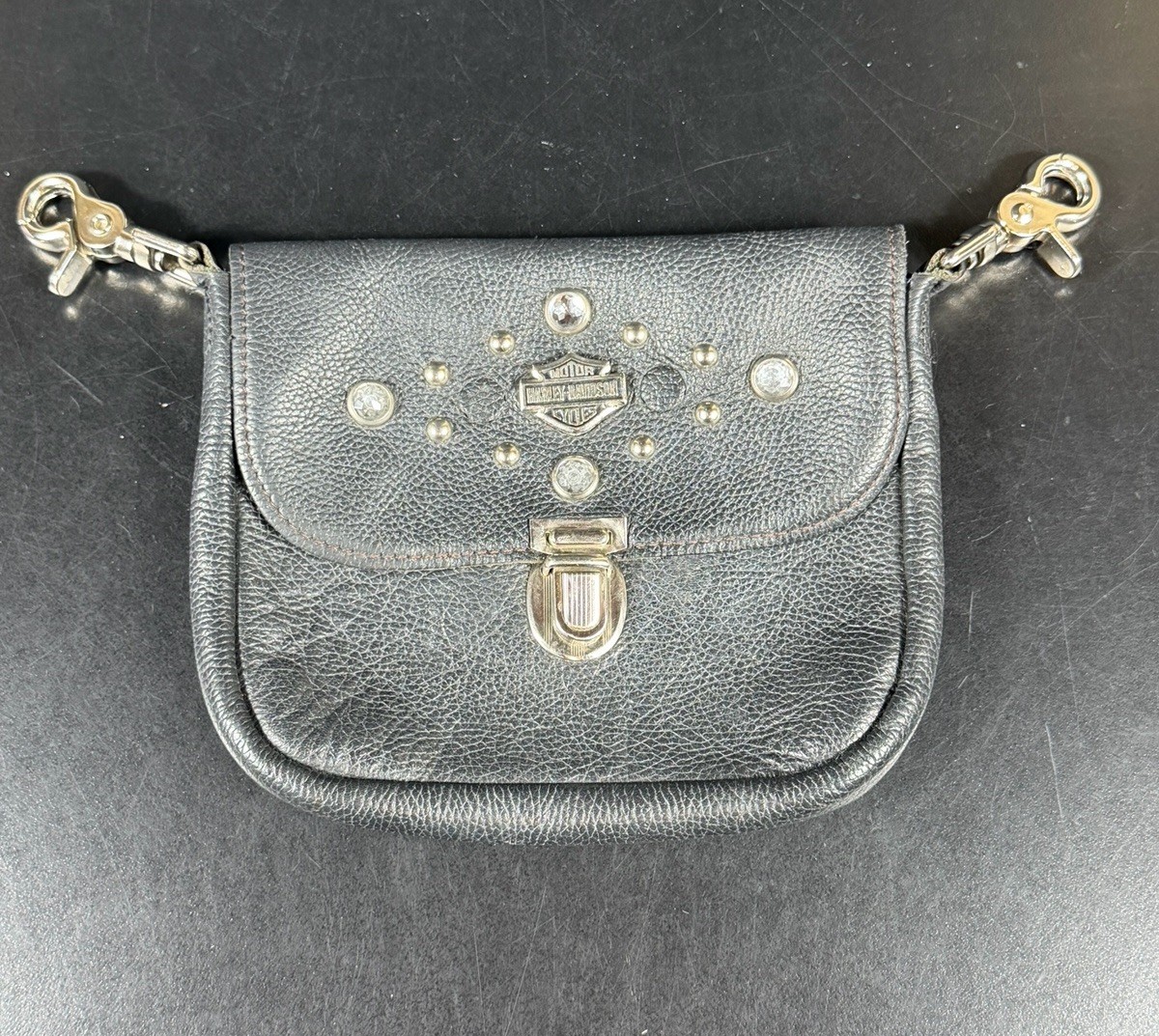 Harley Davidson Belt Bag Waist Pouch Black Logo Motorcycle Biker Classic Travel
