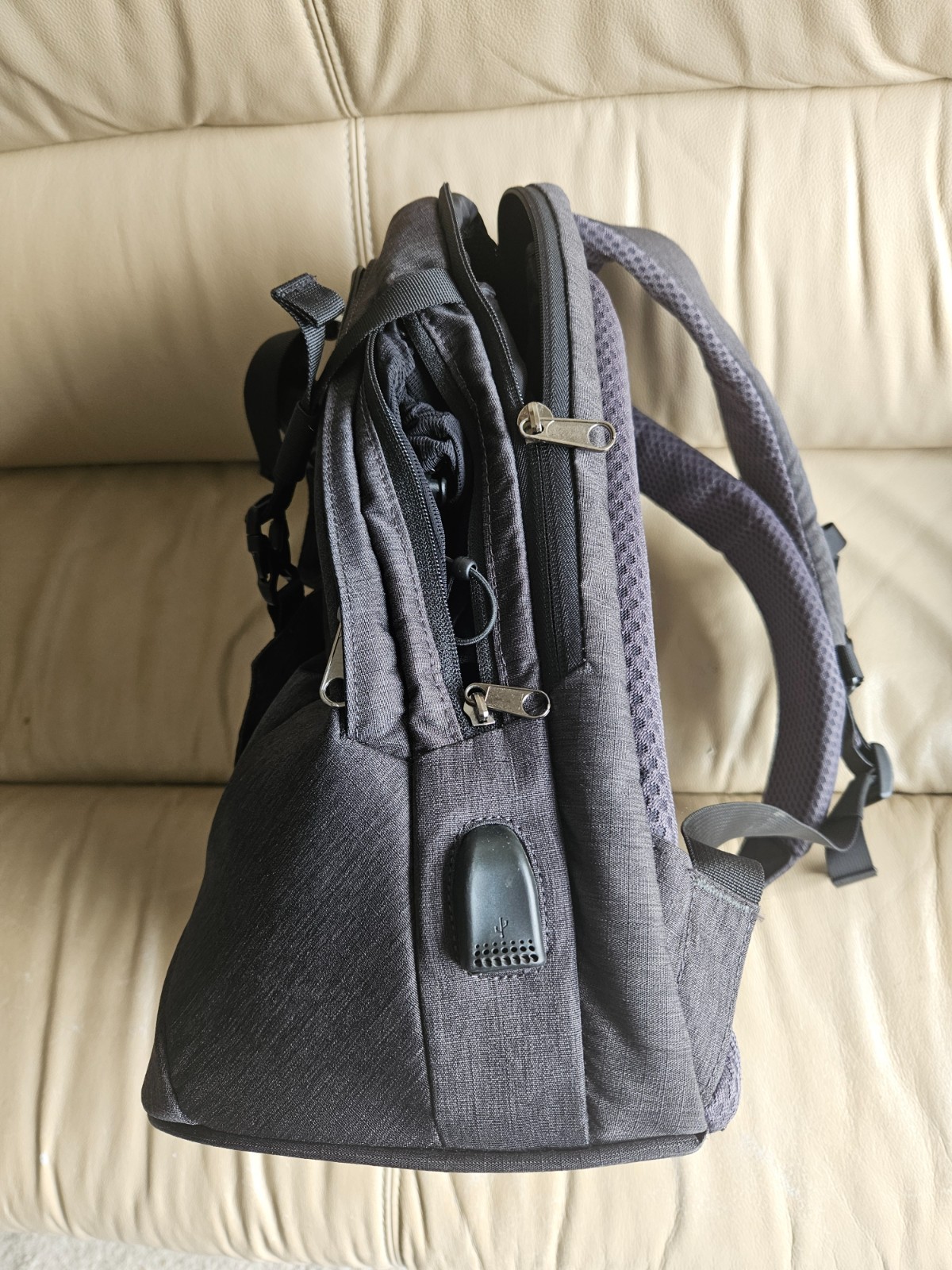 Konzu Backpack 17 ” High, Length At the Middle 14″ 11.5X7.75″ Base.
