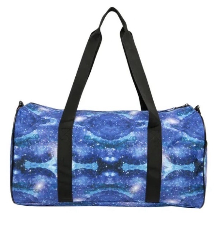 H3 Sportgear Travel Gym Bag NASA Galaxy Duffel Blue Space Travel Gym Weekender