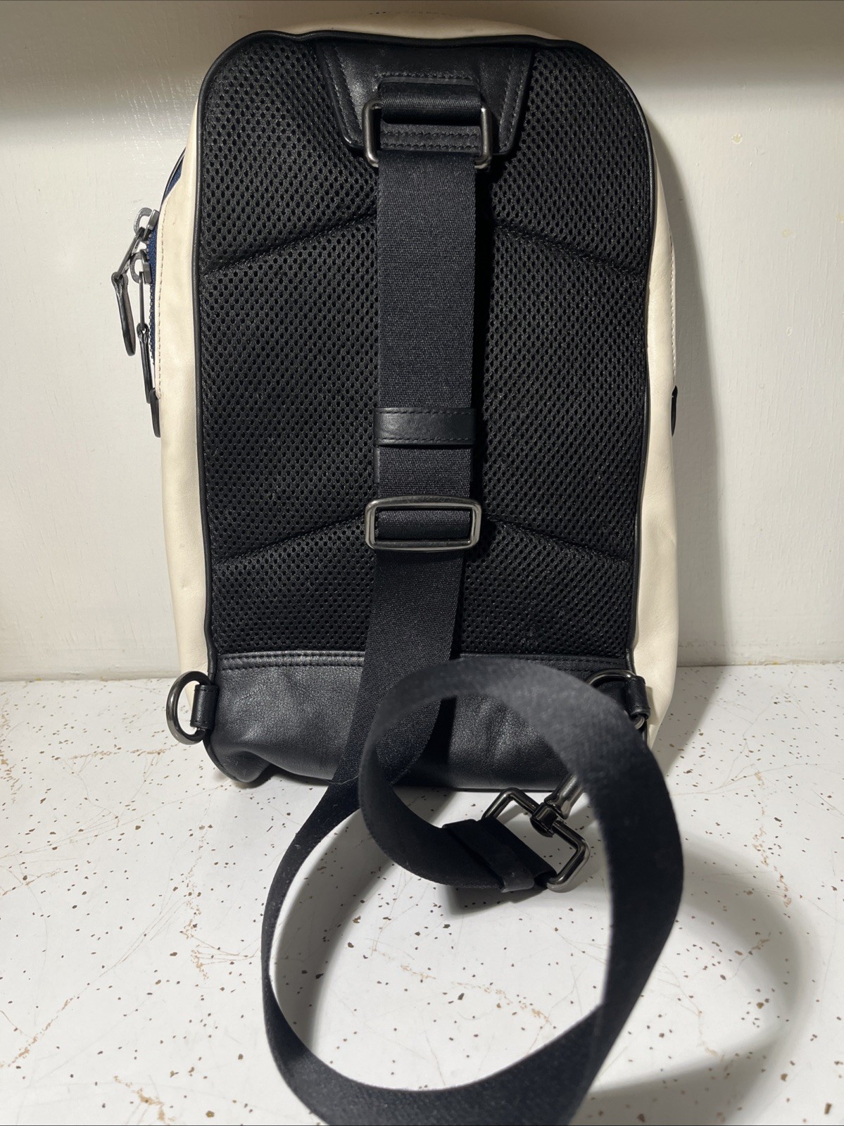 COACH leather backpack N:M1922-233 White/Black Rare Model