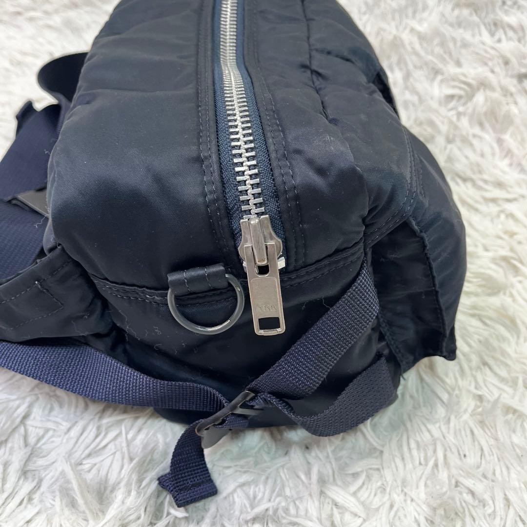 Authentic Yoshida Kaban PORTER Tanker Navy Body Bag 16cm x 30cm x 12cm Adjustabl