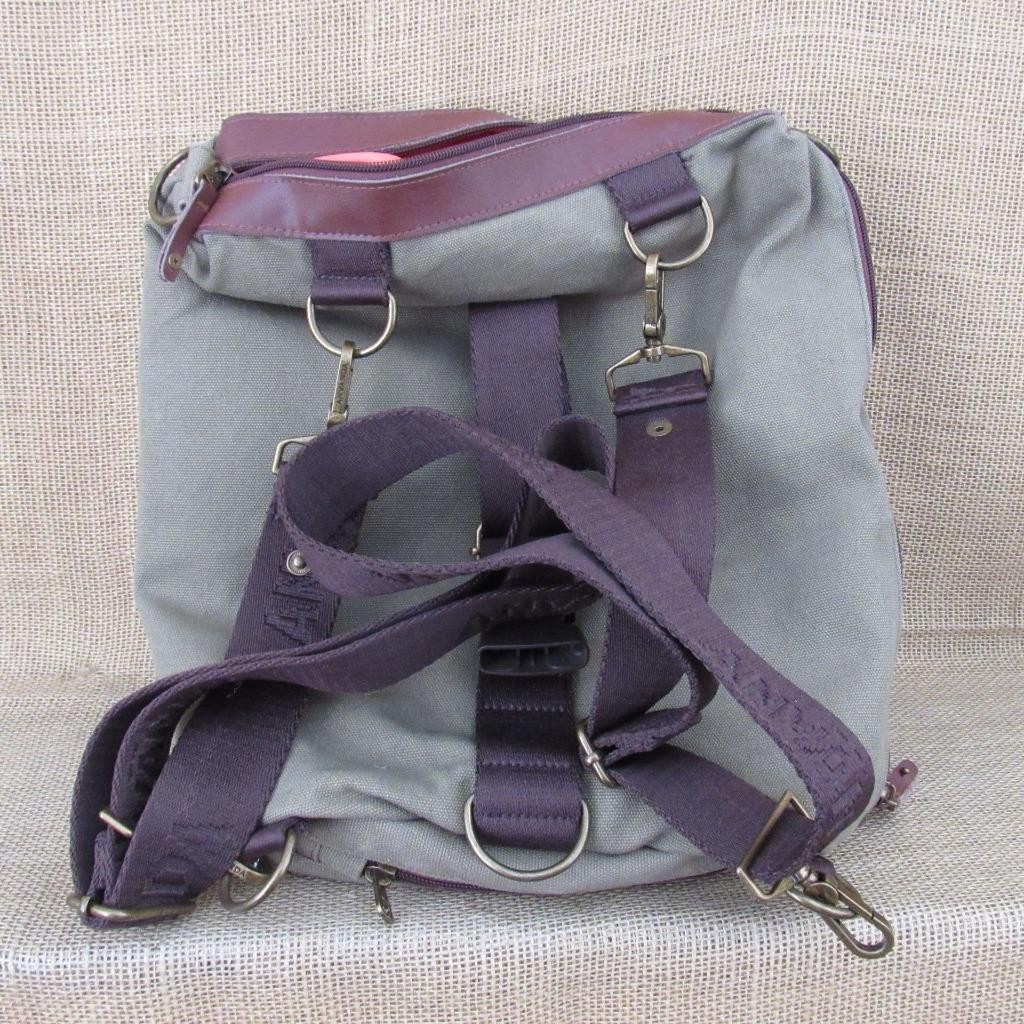 ANVANDA Green / Brown Men’s Backpack Zip Buckle Adjustable Strap Inner Pockets