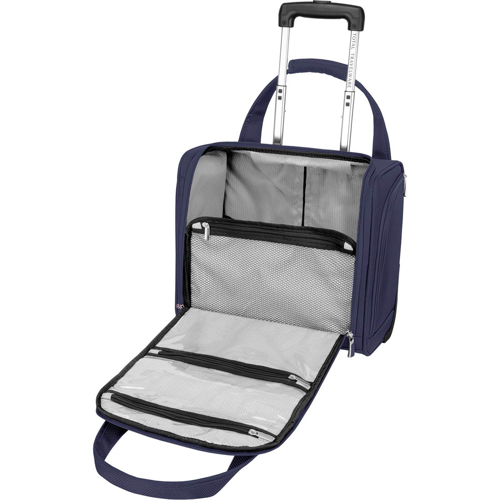 TOTAL TRAVELWARE Everest Expandable Softside Spinner Navy 15 Inch Under Seat U2