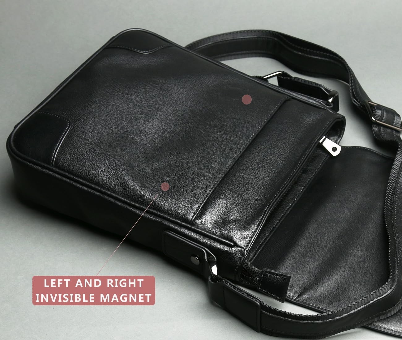 Xuan Wei men’s full grain cowhide messenger bag, high-end messenger bag,