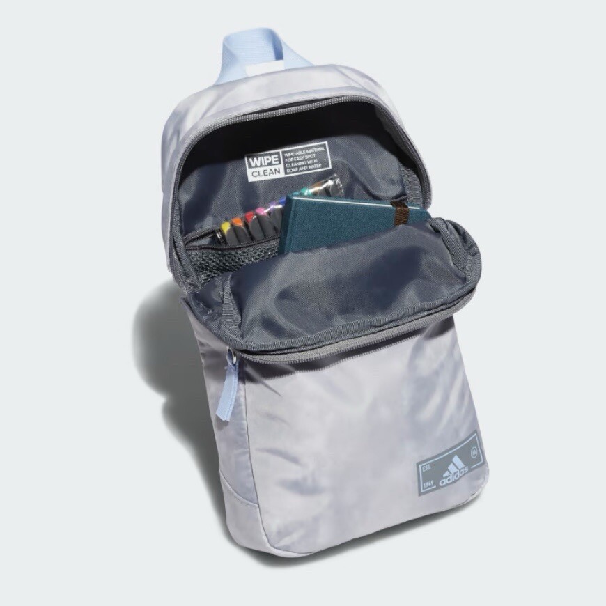 Adidas Unisex Essentials 2 Sling Crossbody Bag In Stone Wash Grey Blue Dawn $45