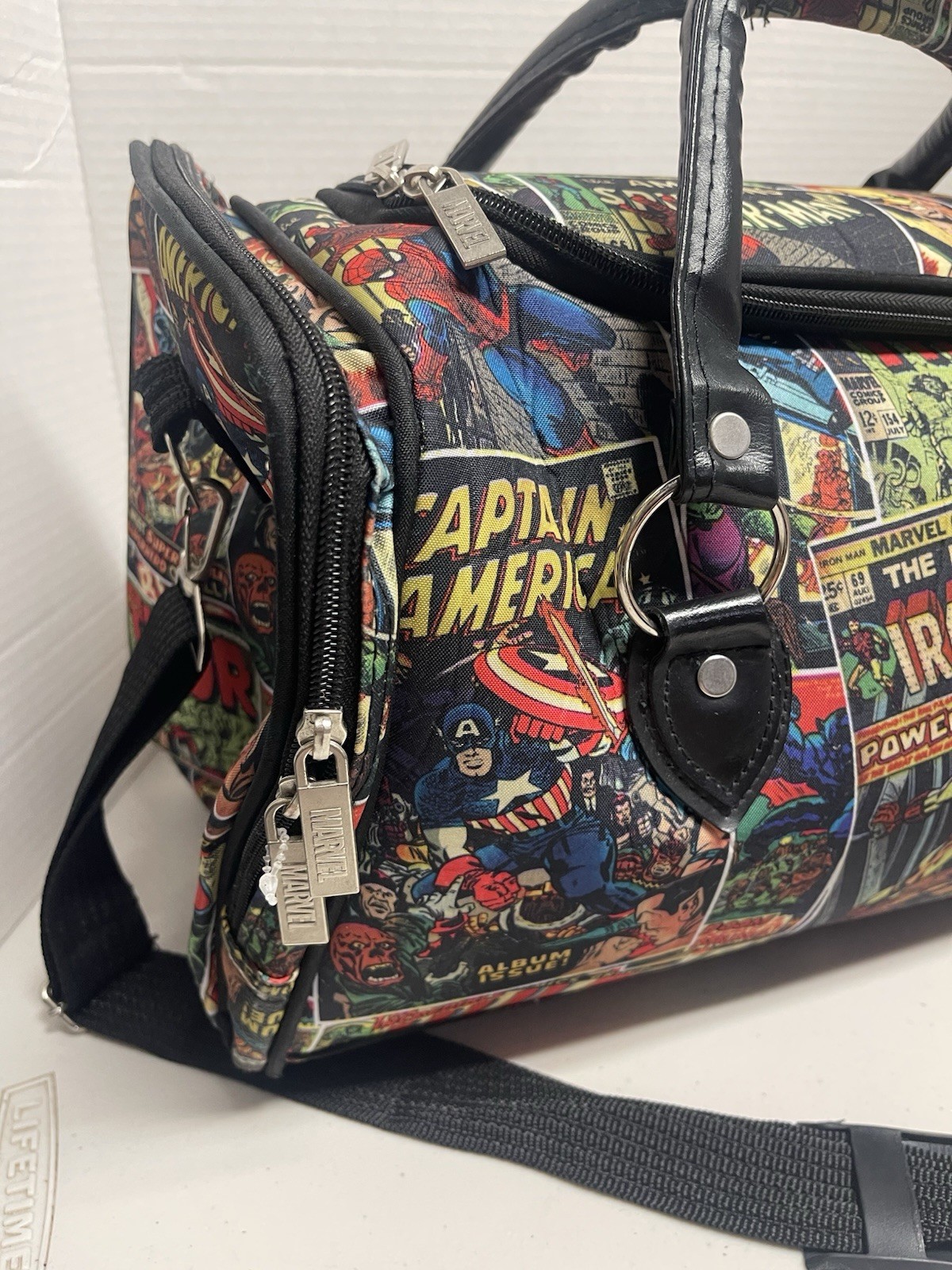Rare Marvel Duffel Bag Iron Man Etc