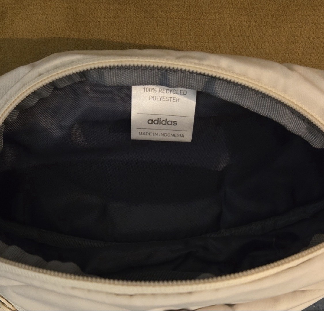 New Without The Tags Beige/White Adidas Waste/fanny/over The Shoulder Bag
