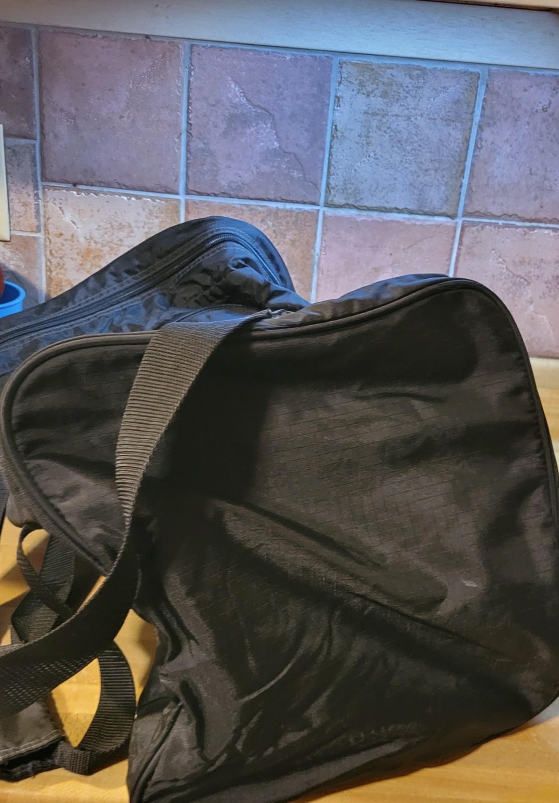Vintage L.L. Bean X-Large Black Fabric Zip Around Outdoor Adventure Duffle Bag
