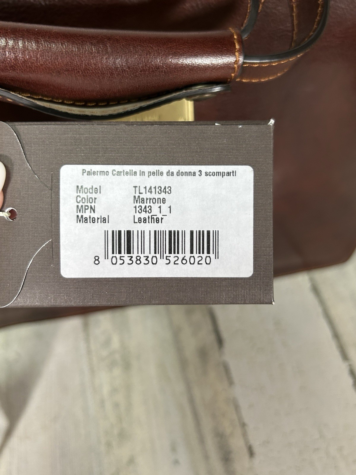 NWT Tuscany Palermo Leather 3-Compartment Unisex Briefcase Brown Made In Italy