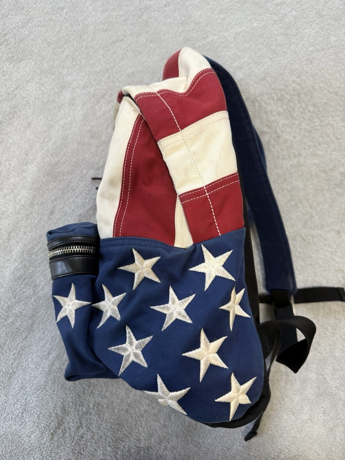 SAINT LAURENT PARIS American Flag Backpack With Dust Bag Made In Italy