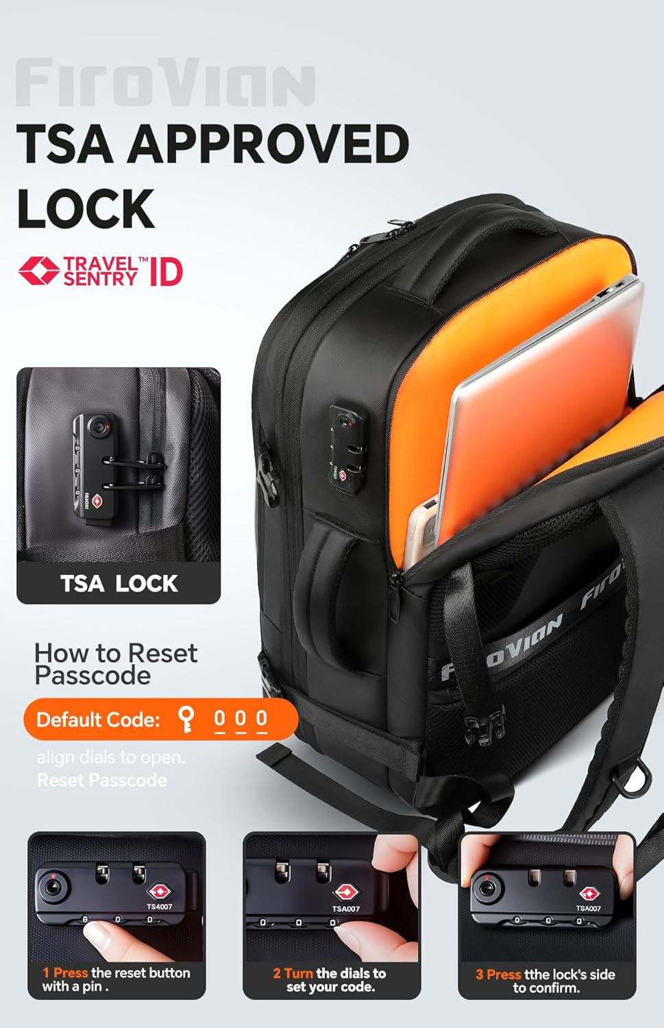 Vacuum Backpack Travel, 70L Expandable Carry on Backpack with Compression System