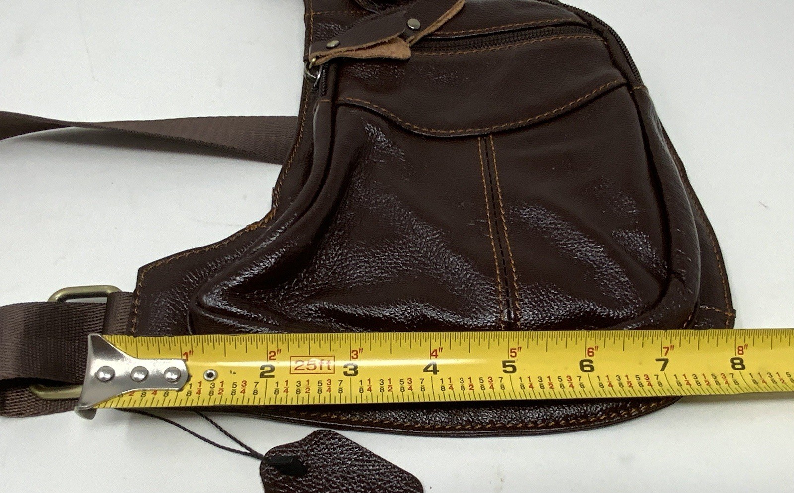 Genuine Leather Brown Sling/Backpack Bag for Men/Woman NEW