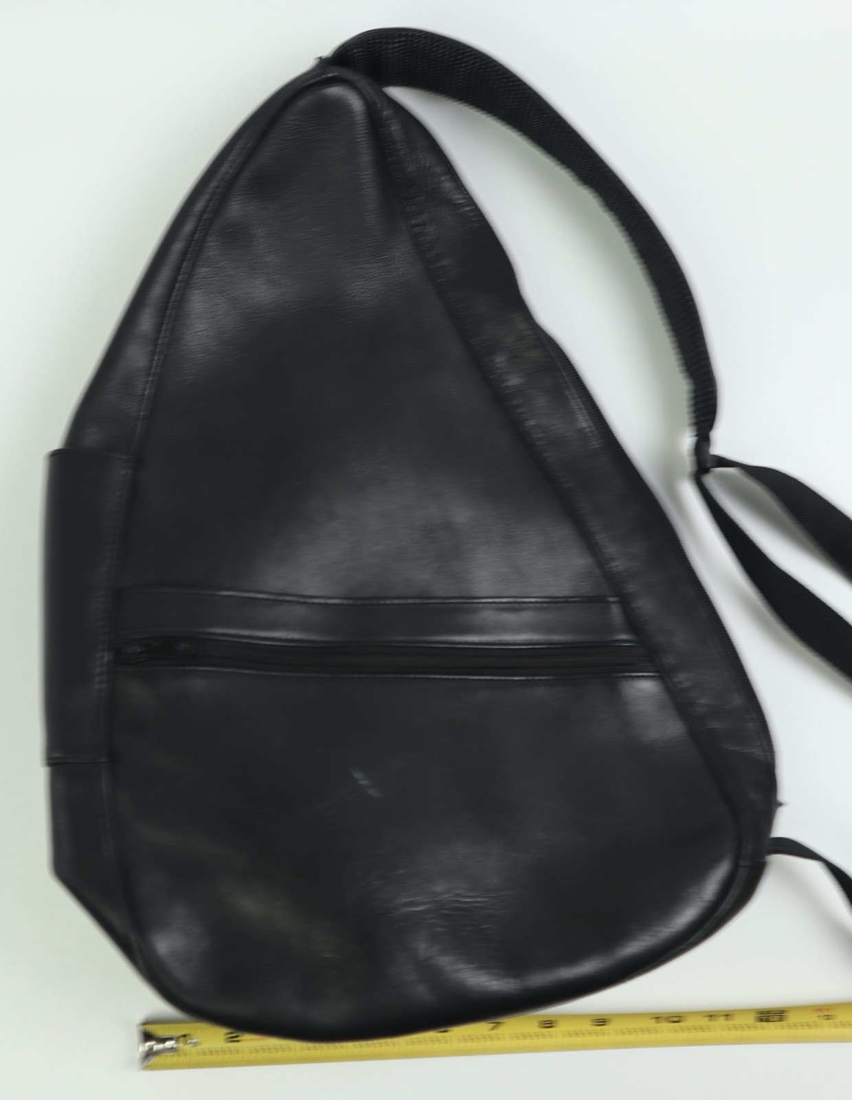 Vintage L.L Bean Ameribag Black Leather Shoulder Bag One Strap USA Made