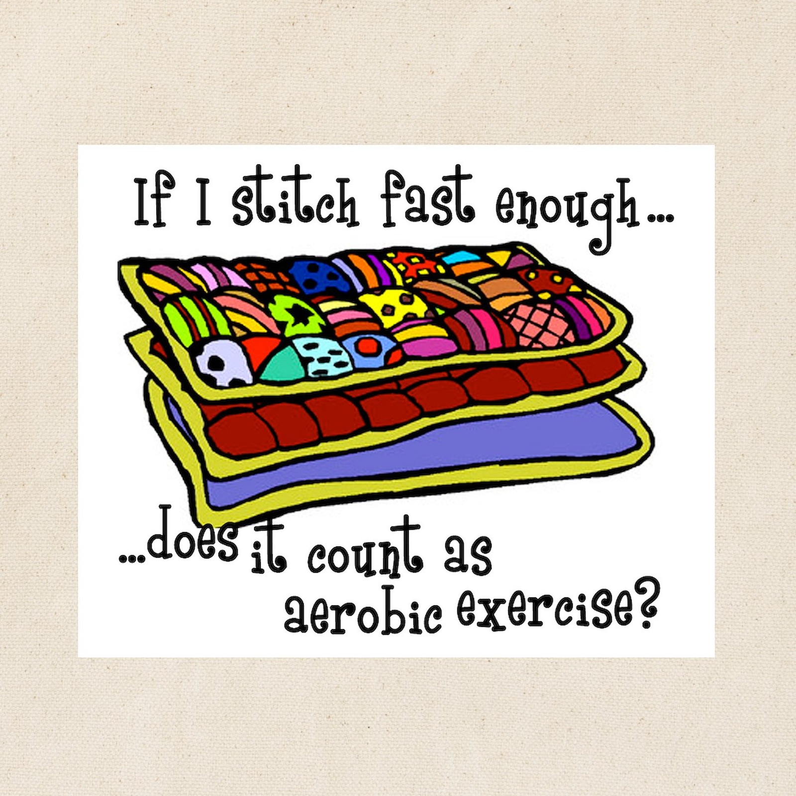 CafePress Quilting Aerobics Tote Bag (256122398)