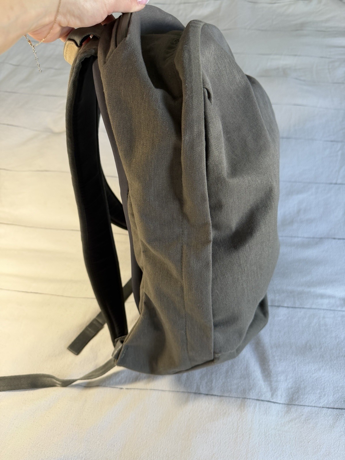 Bellroy Canvas Backpack With Multiple Compartments Sage Green