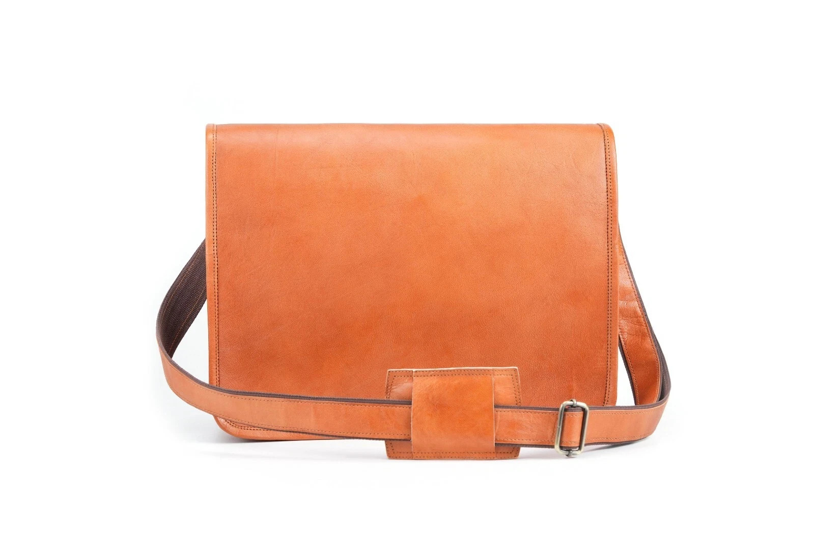 Leather Messenger Tablet Tan-Brown – 15 In Handmade World