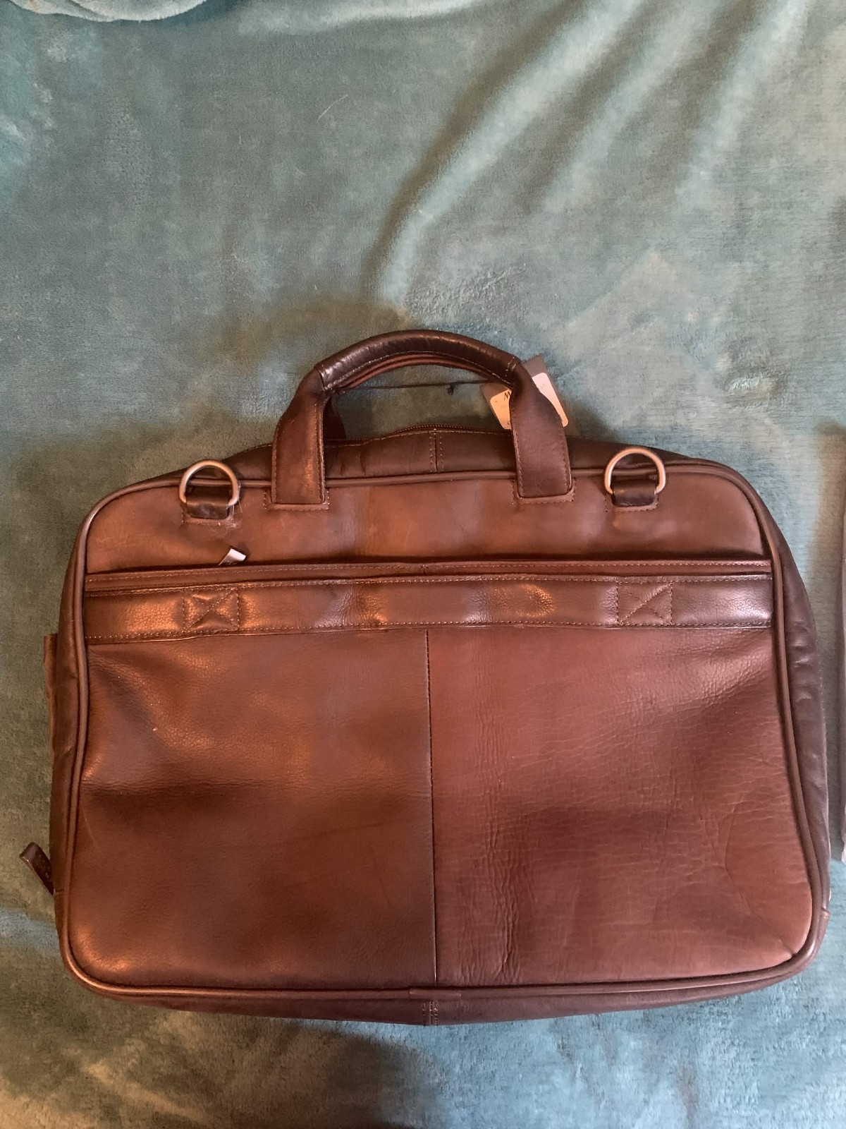 Kenneth Cole Reaction briefcase brown genuine leather laptop messenger bag