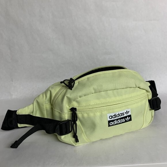 Adidas Utility Yellow And Black Crossbody Wide Strap Fannypack Sling Waistbag