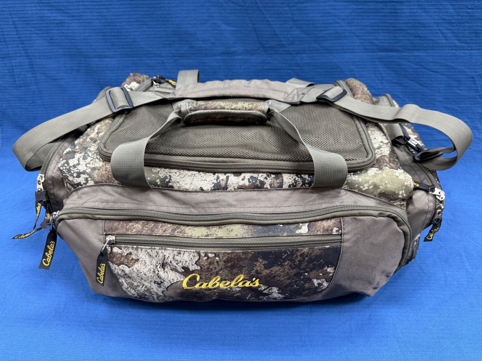 Cabelas Camouflage Duffle Bag with Shoulder Strap, 18 x 12 x 8 Inches
