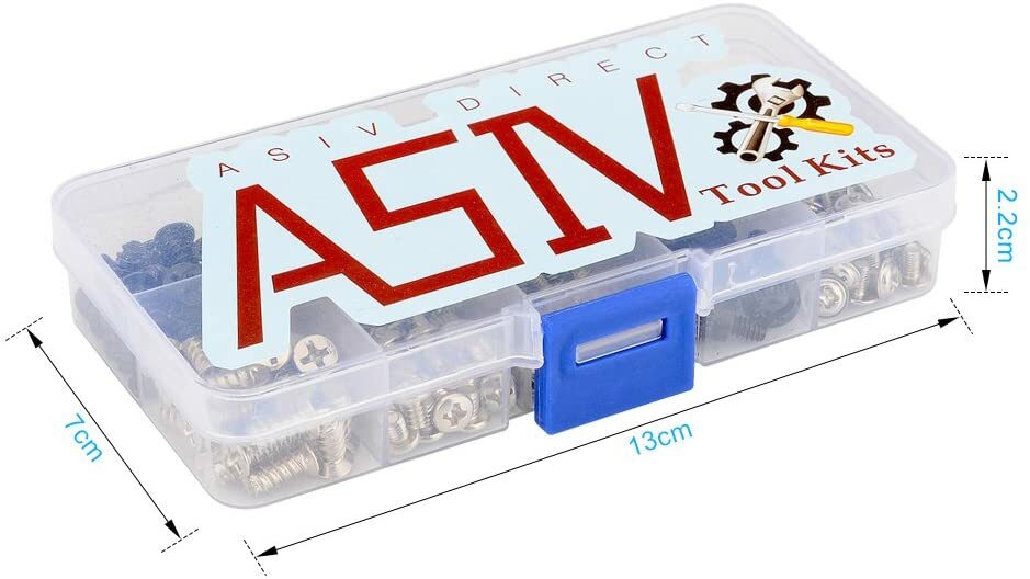 ASIV 228pcs Kit de vis pour châssis d’ordinateur ventilateur de lecteur