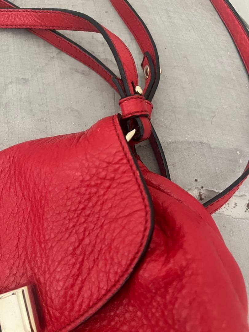 Chloe Lily Leather Bow Shoulder Bag Clutch Red CH0626064