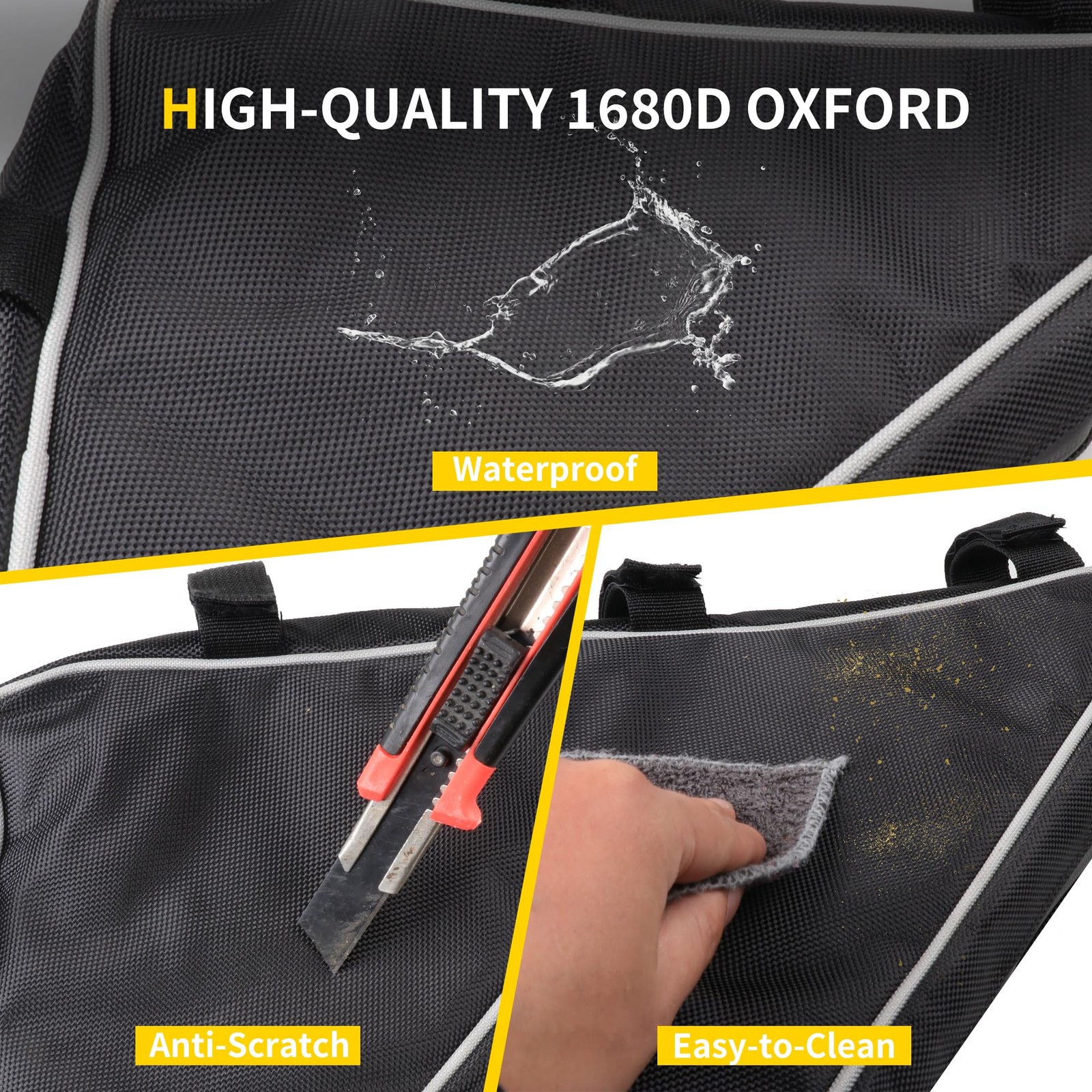 UTV Roll Bar Triangle Storage Bags Waterproof with Polaris RZR Ranger UTVs, R…