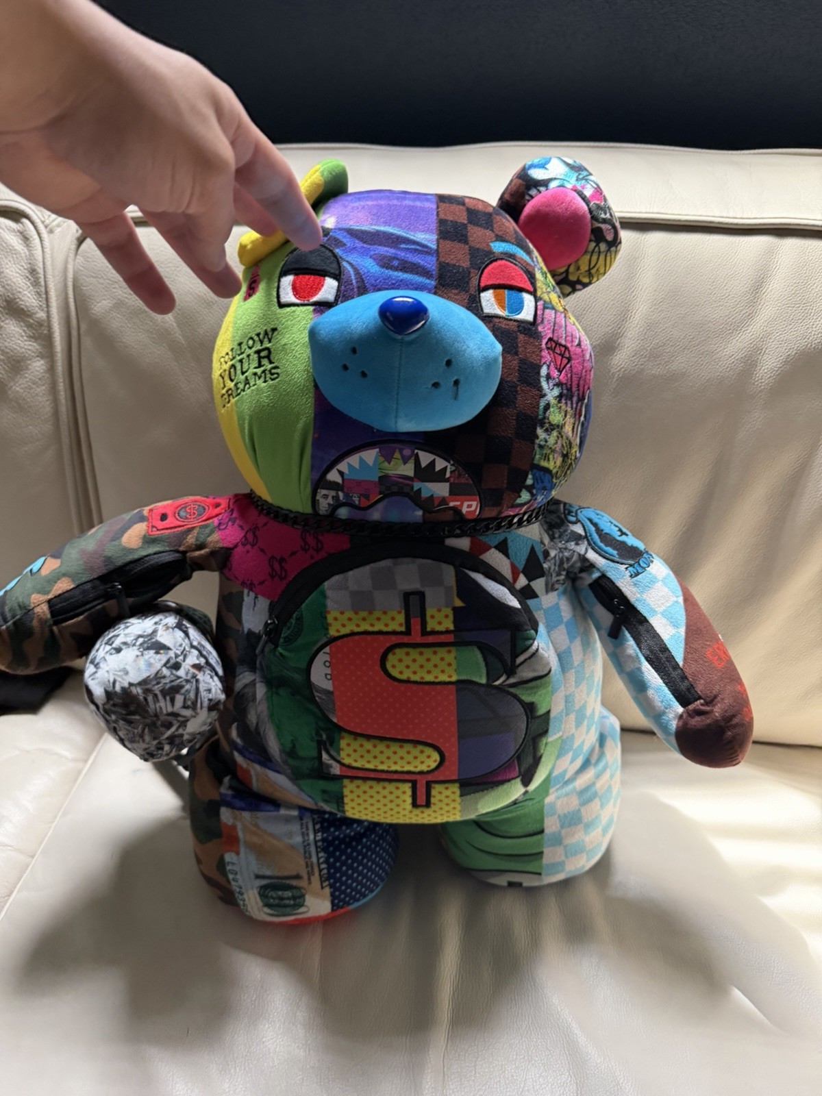 sprayground teddy bear limited edition backpack