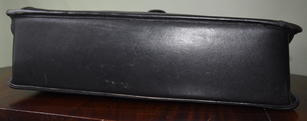 VTG Coach Beekman Brief Bag Briefcase Laptop Bag Black Leather Strap 5266 USA