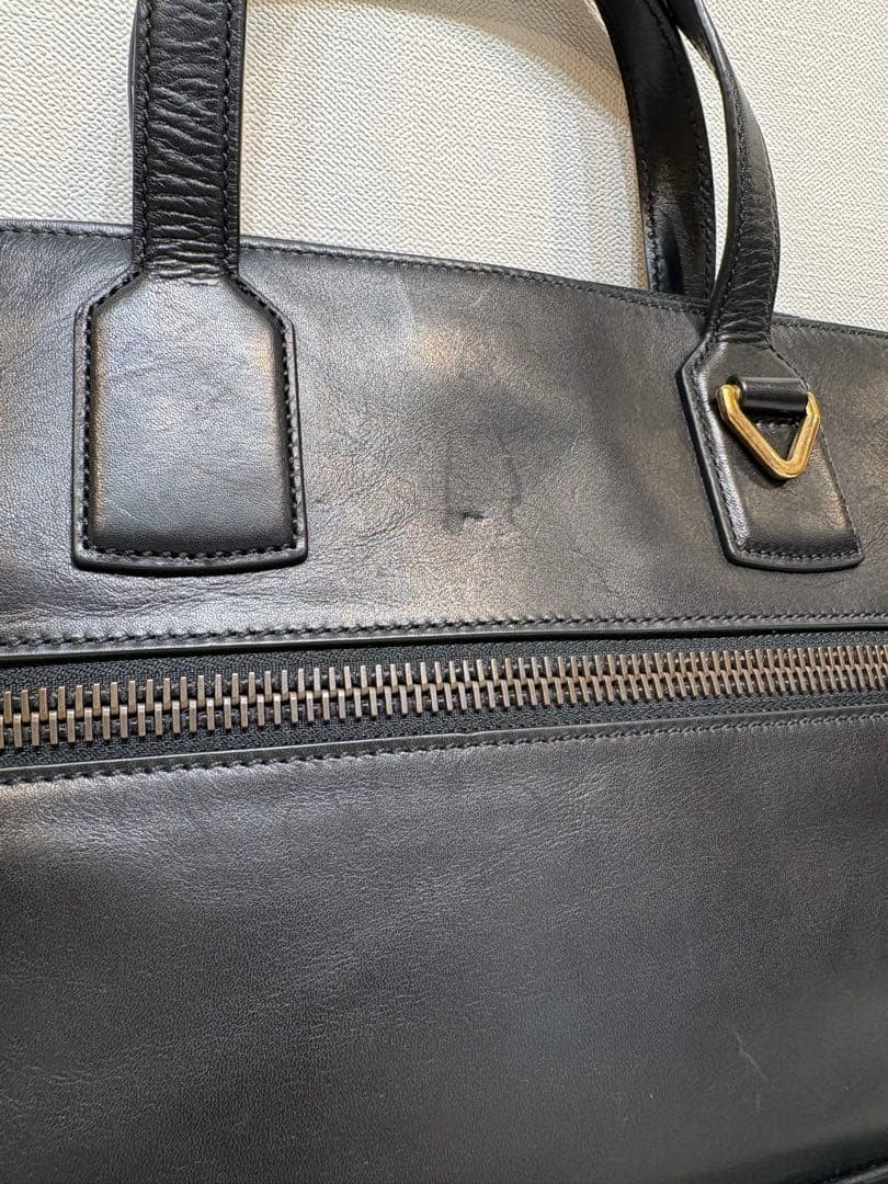 Bally Trainspotting 2Way Briefcase Leather Black Shoulder Bag Used From Japan