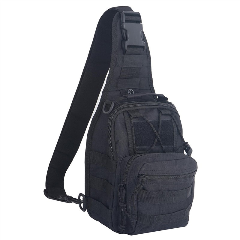 Mens Tactical Backpack Sling Shoulder Bag Molle Outdoor Hiking Travel Chest Pack