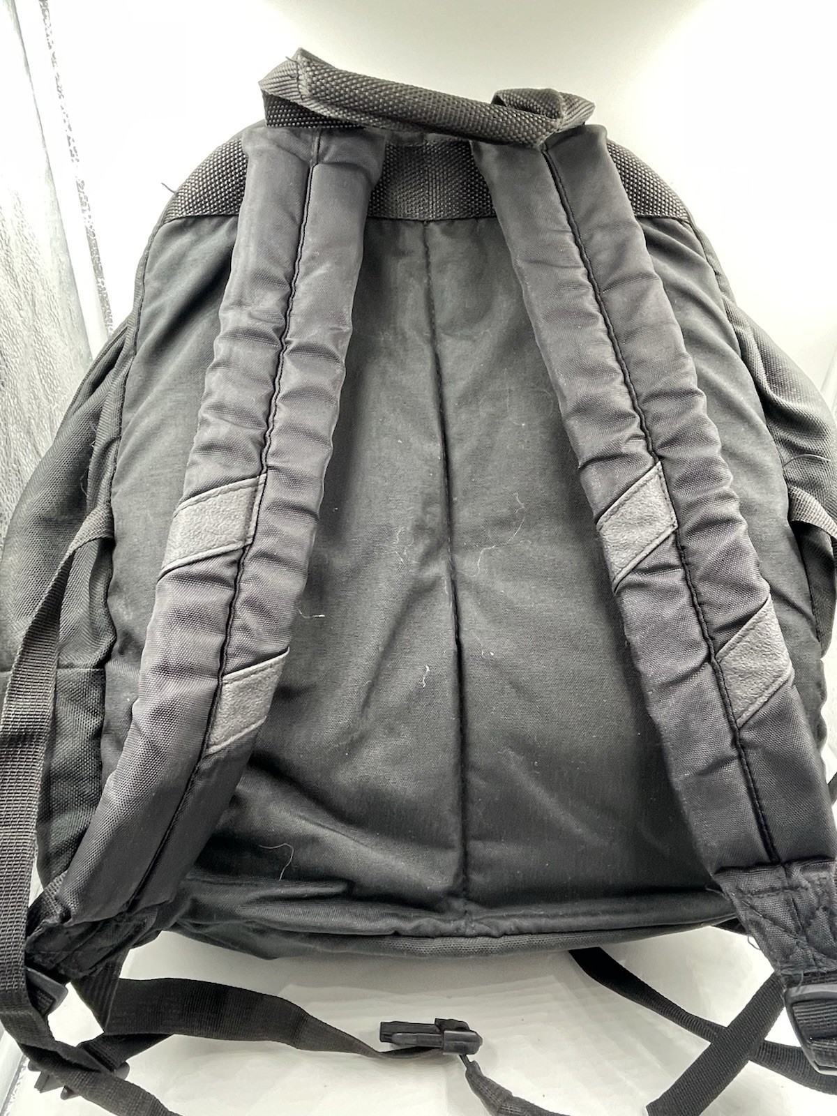 Vintage 90s LL Bean Campus Computer Backpack Black Canvas Heavy Duty School Bag
