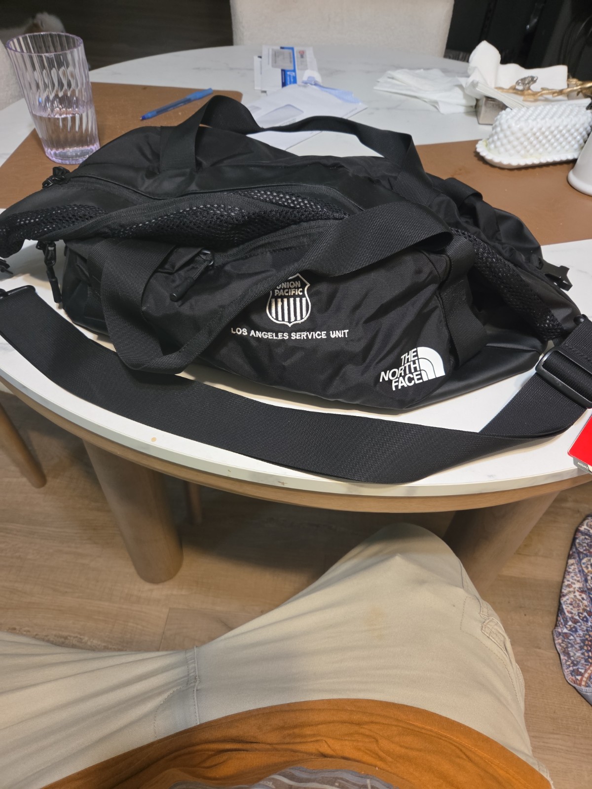 Union Pacific Railroad Embroidered Black Duffle Bag By The North Face NWT