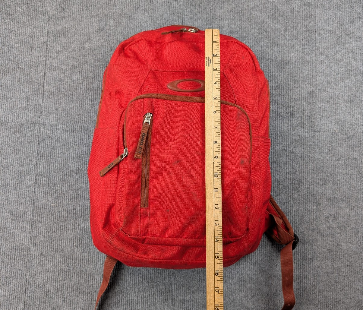 Oakley Works Backpack Vintage Ripstop Utility Pockets Y2K Software Red Thrash