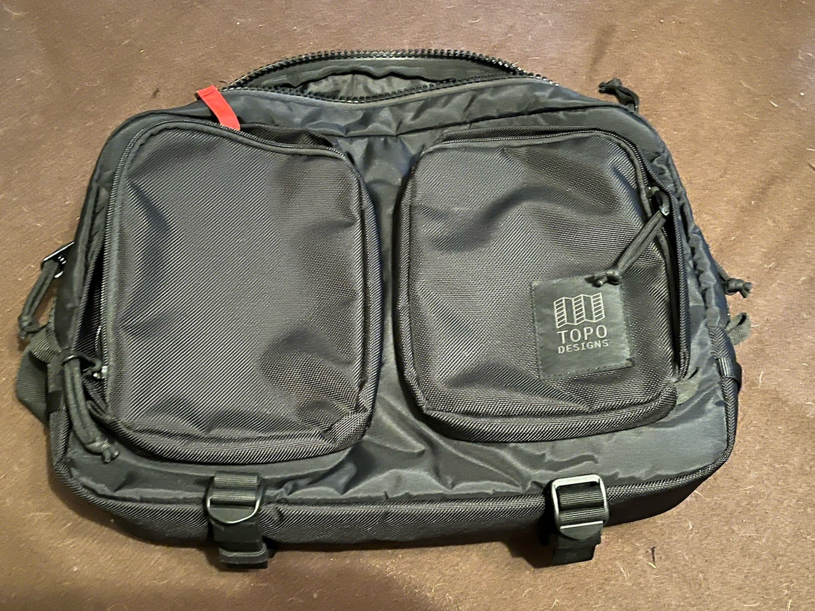 Topo Designs Global Briefcase Backpack Bag Black