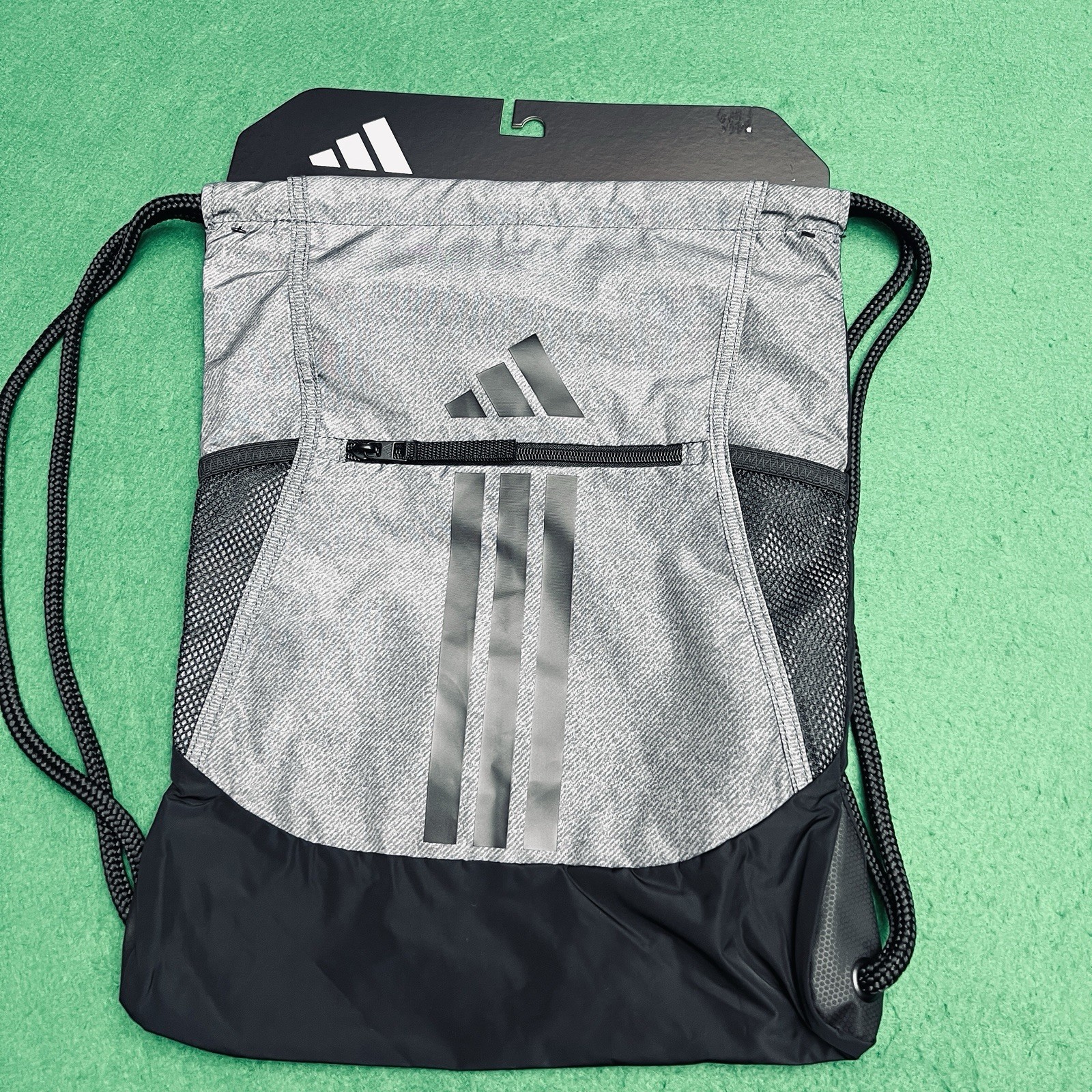 Adidas Alliance 3 Sackpsck Drawstring Backpsck Twill Onix grey black Osfa