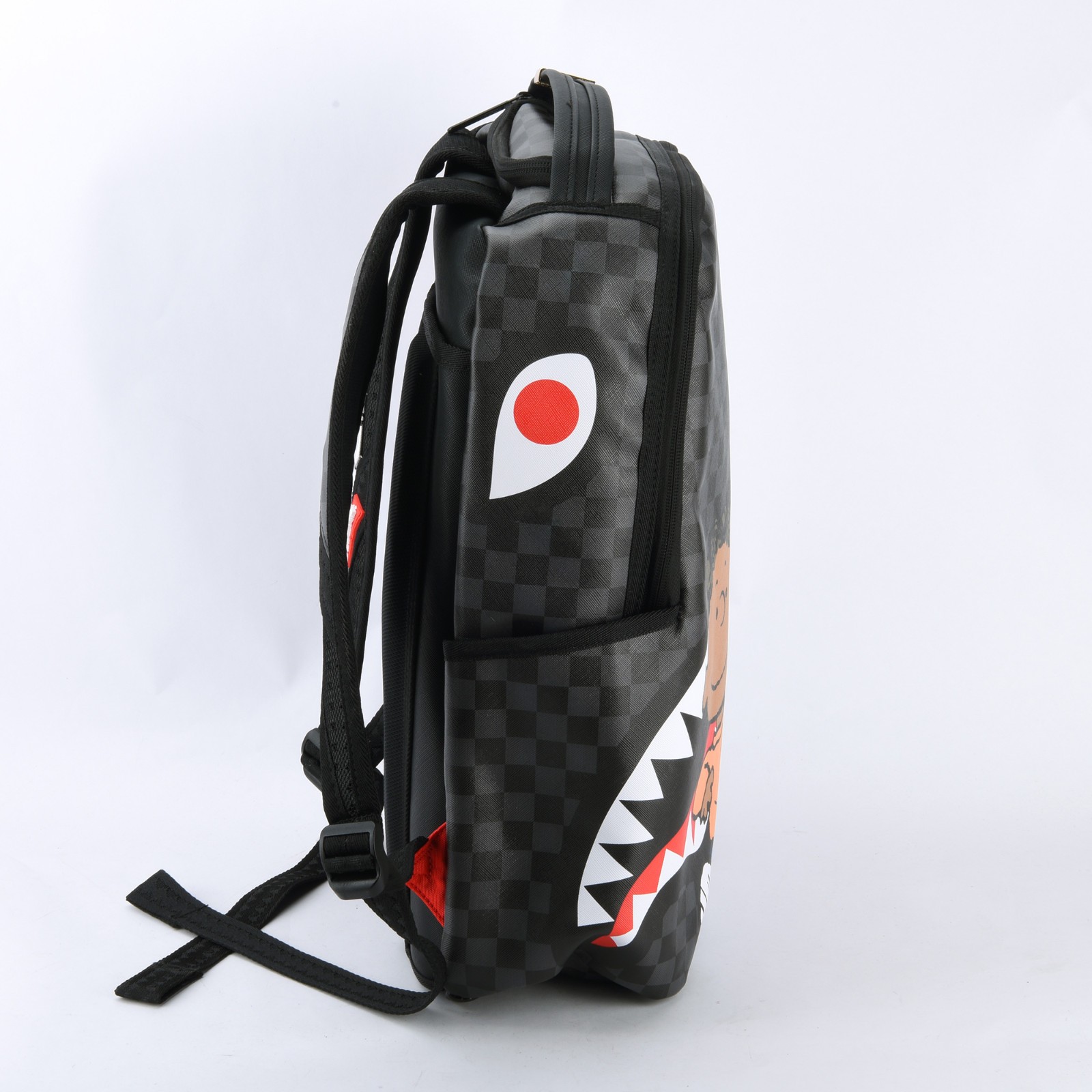 Sprayground Peanuts Franklin Sharks In Comics Backpack Snoopy Zippered Plaid