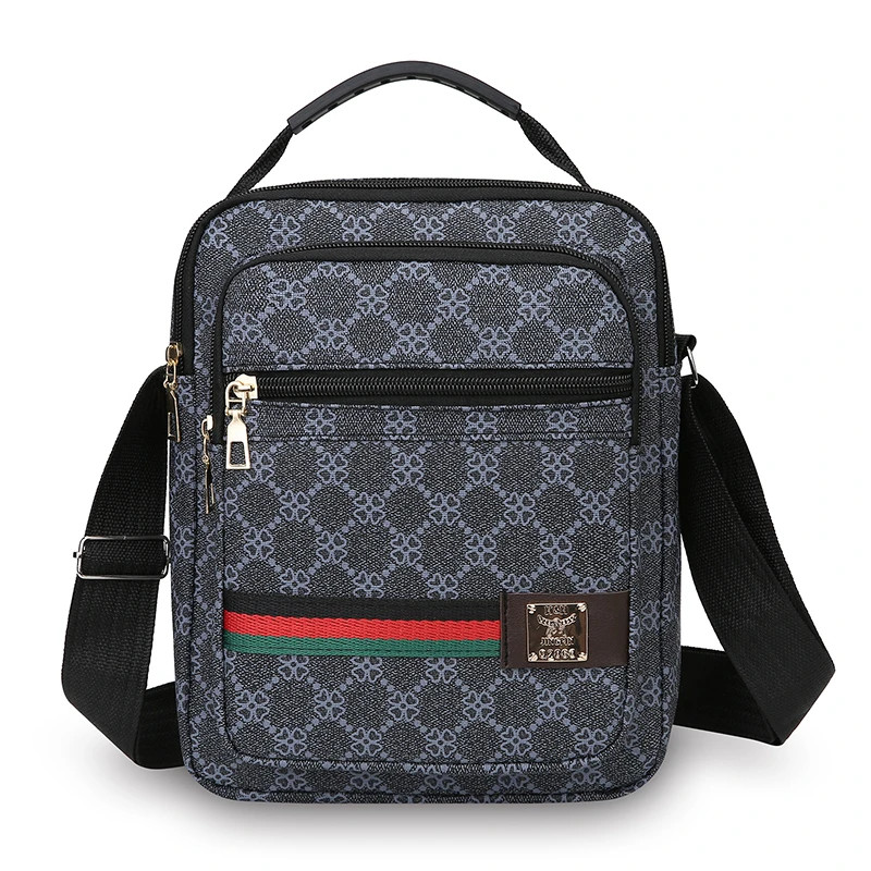 Men’s Crossbody Shoulder Bag Multi Layer Versatile Casual Messenger Handbag