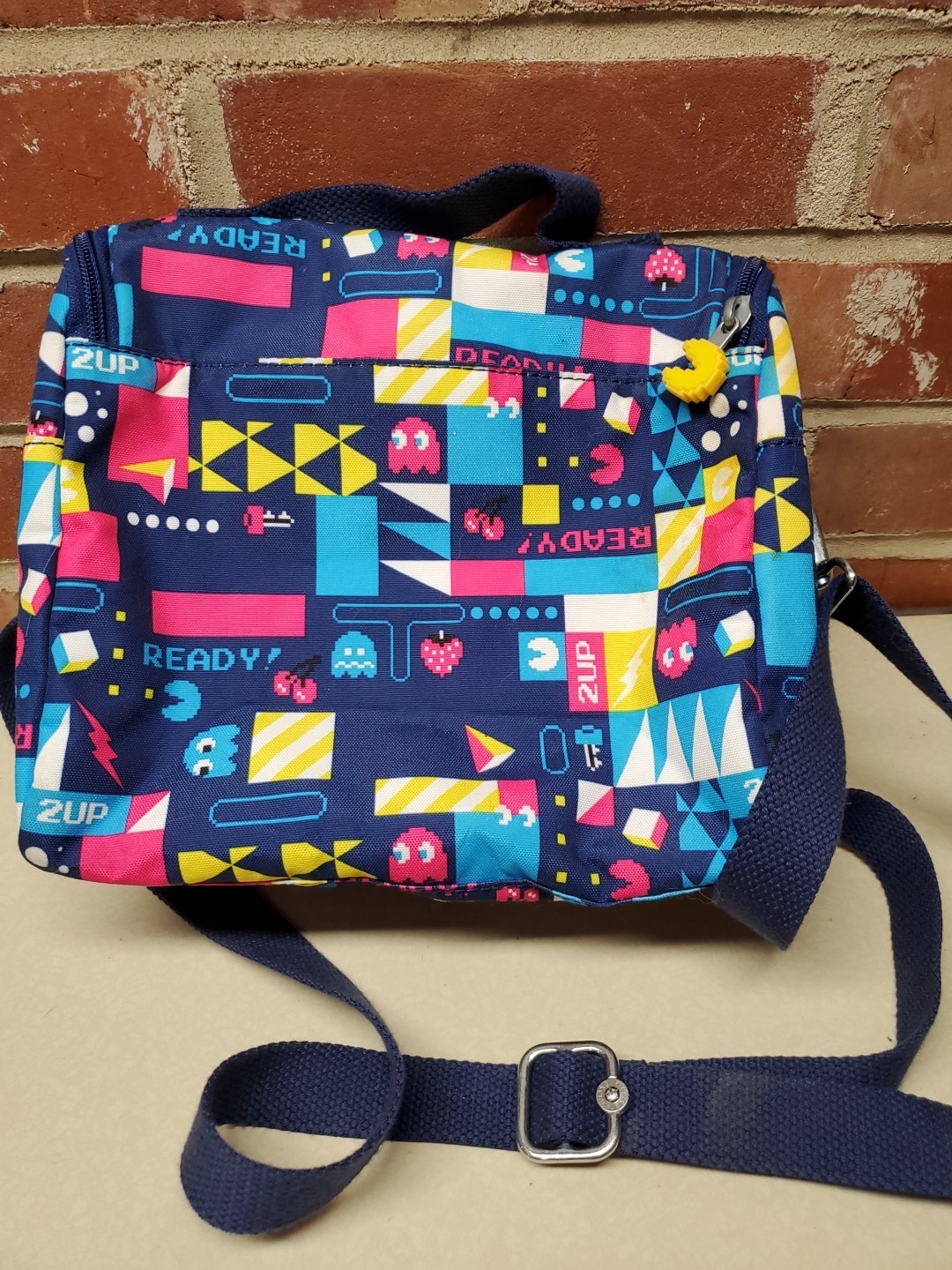 Kipling PAC-Man Insulated Lunch Cooler Bag Shoulder Strap Collab READ!