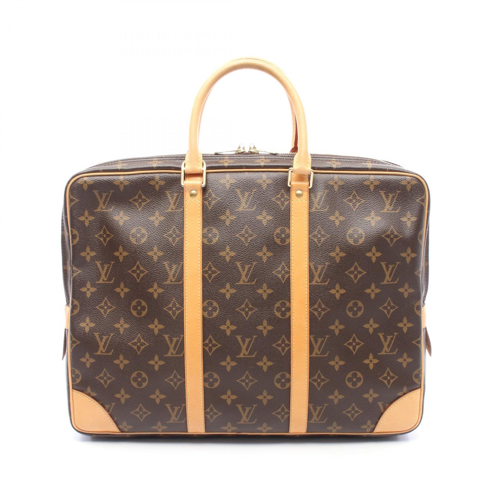 LOUIS VUITTON Porte Document Voyage Briefcase M53361 Monogram leather Brown Used