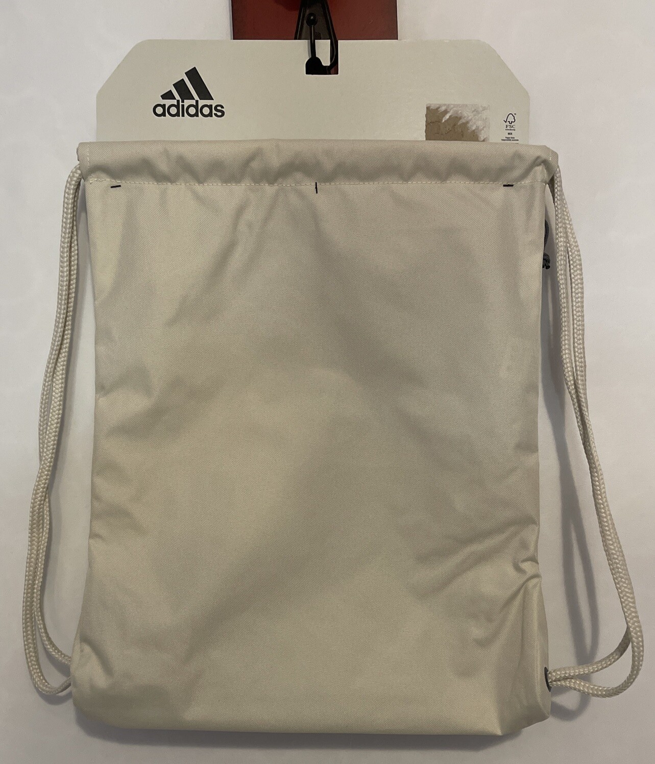 Adidas Aux 3 Off-White Classic Sack Pack Backpack Shoulder Bag NWT! A2673