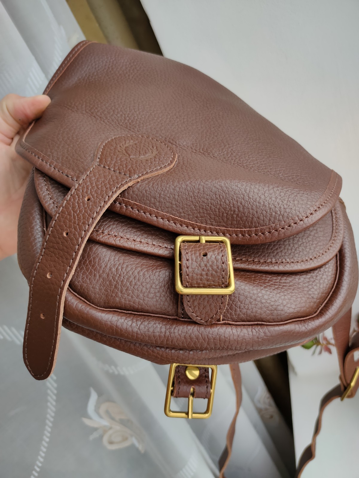 Fred Perry Bag Leather Cartridge Messenger Crossbody Chocolate Brown Laurel NWT