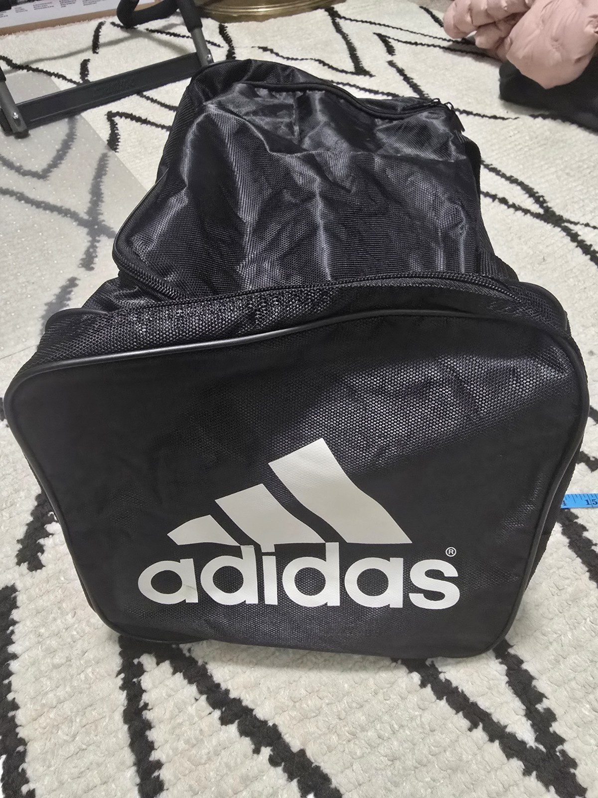 Vintage 90s Adidas Duffle Bag – Gym, Soccer. Travel – Black