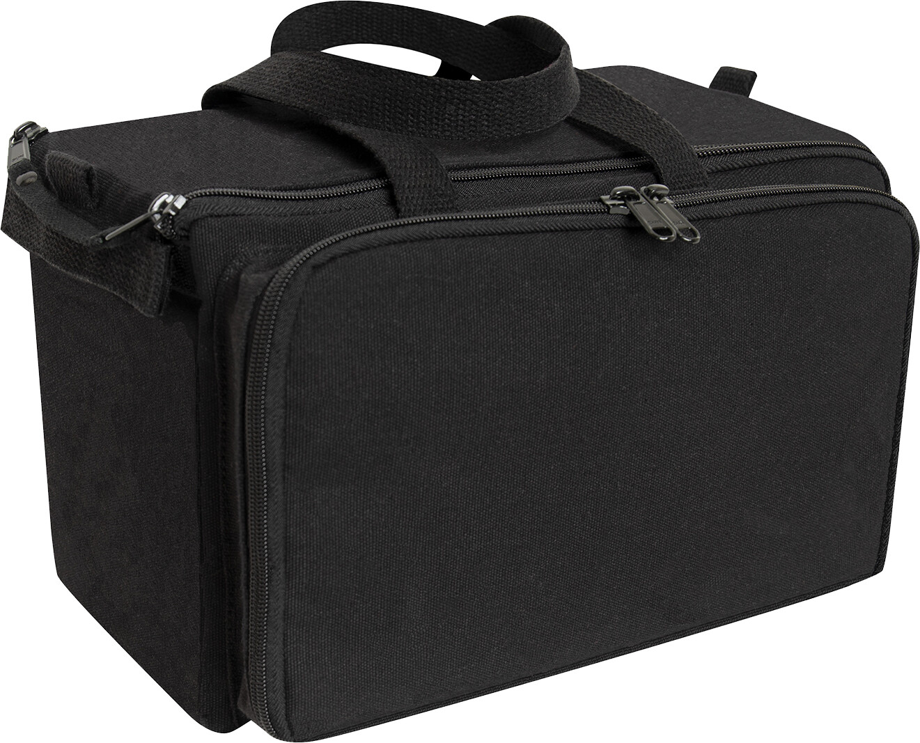 Black Canvas Tactical Shooting Range Bag Firearm Carry Gear