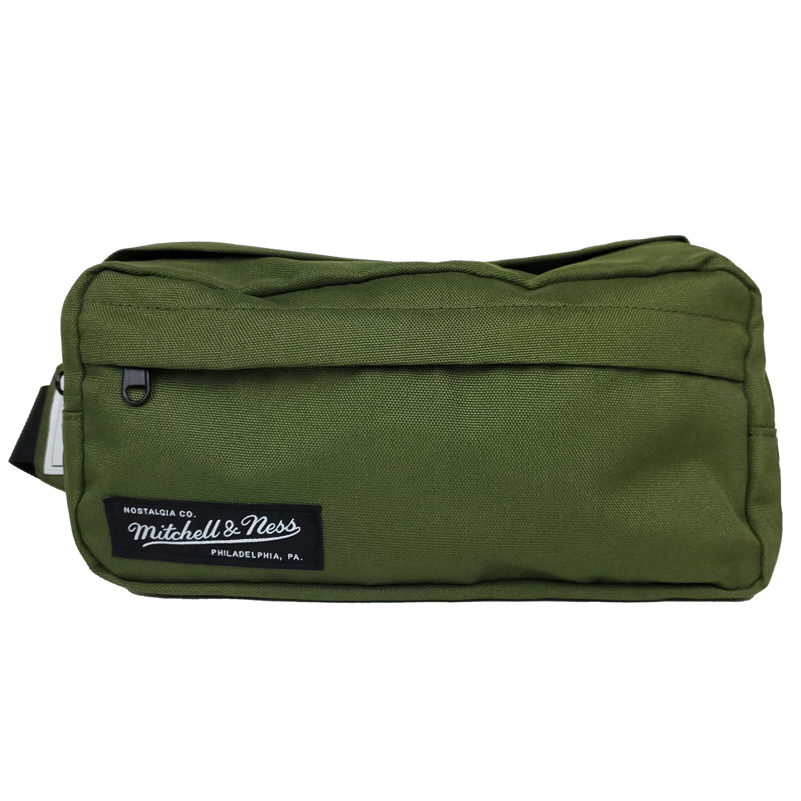 Mitchell & Ness Olive Waist Bum Bag Fanny Pack Nylon Brande Woven Label NWT