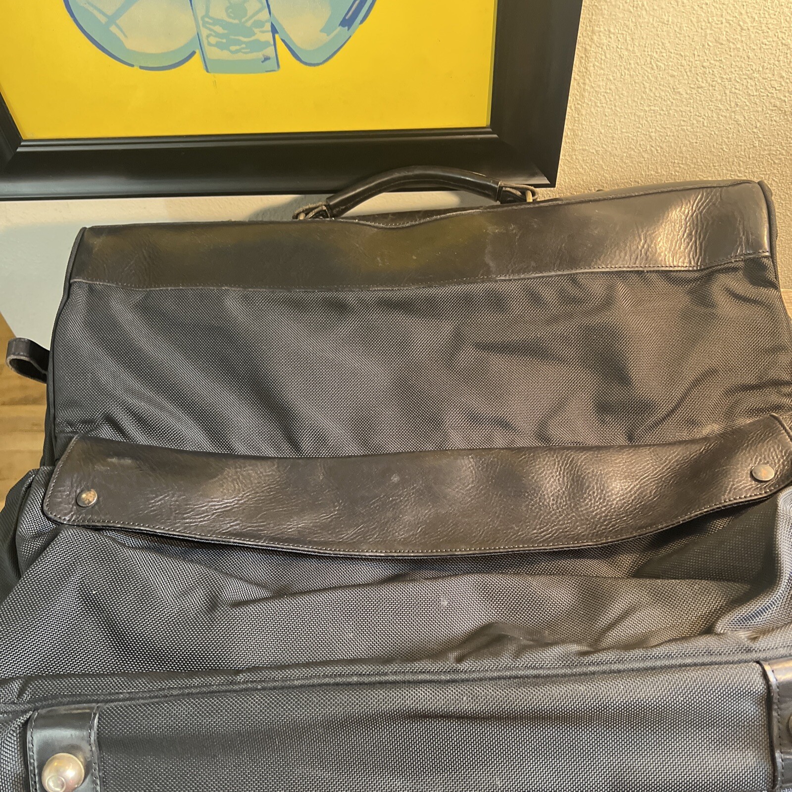 Glaser Designs San Francisco Leather Briefcase Laptop Bag Carry On Luggage