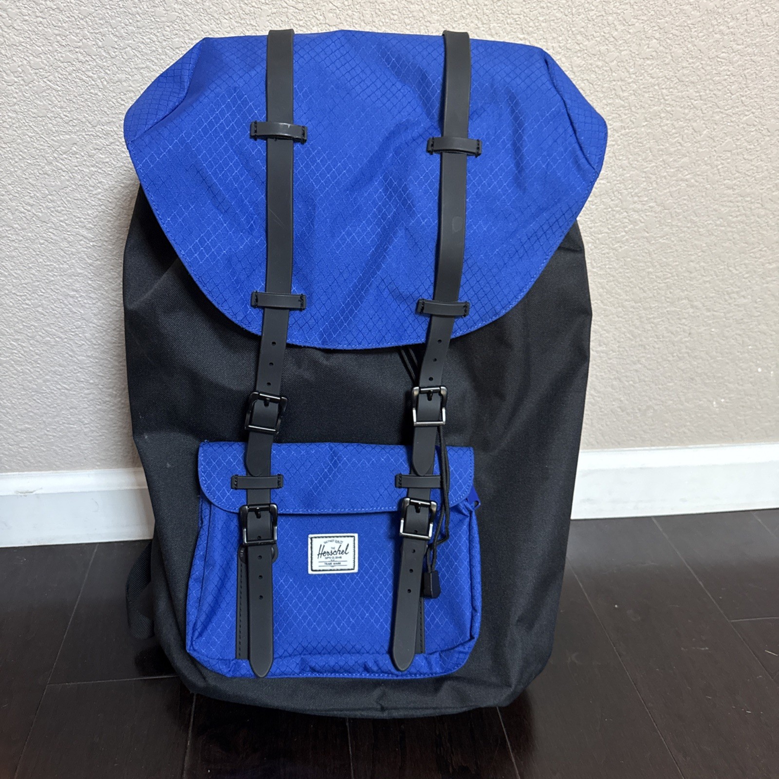 Herschel Supply Co Little America Blue Black Backpack Bag w/ Straps Travel Bag