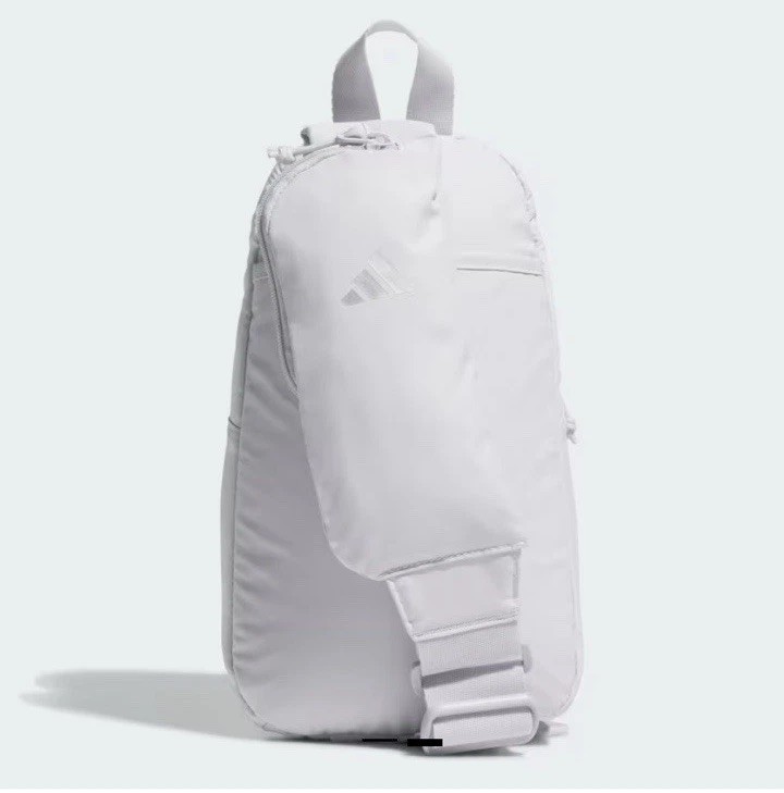 Adidas Boston Marathon 2025 129th Sling Bag Gray Zipper Pocket Run Essentials 3
